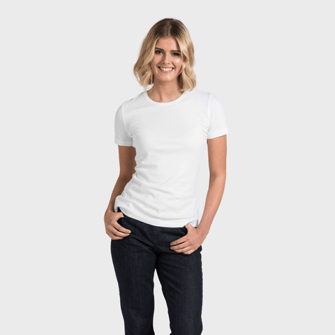 White T-Shirt Co Women‰۪s Relaxed Short Sleeve Round Neck T-shirt | BuyMeOnce.com