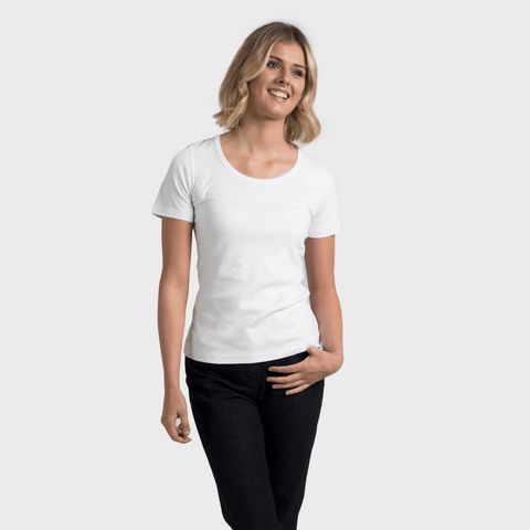 White T-Shirt Co Women‰۪s Relaxed Short Sleeve Scoop Neck T-shirt | BuyMeOnce.com