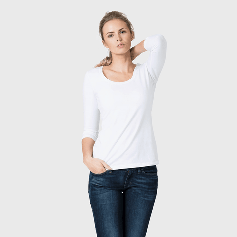 White T-Shirt Co Women‰۪s Fitted Scoop Neck T-shirt | BuyMeOnce.com